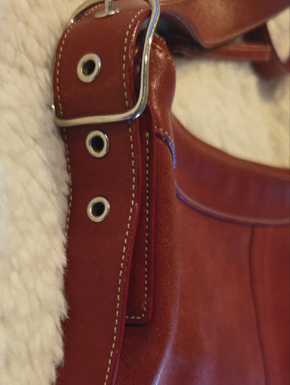Vintage Coach Legacy 9188 Red Leather Shoulder Bag | Genuine Leather